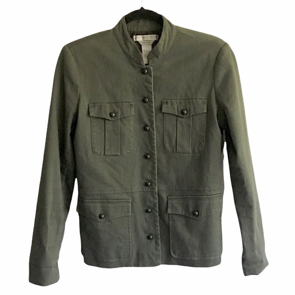 Geoffrey BEENE Vintage Sport Military Jacket Blazer Army Green 8 - Picture 5 of 7